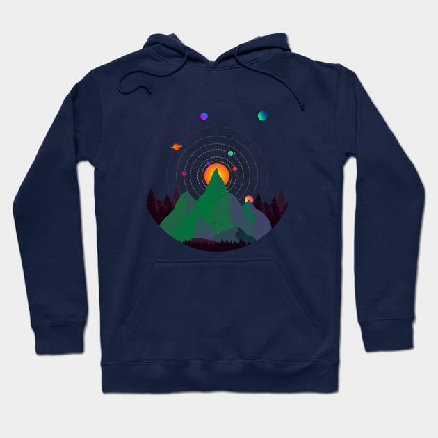 The Universe Moutain Hoodie by Lumos19Studio